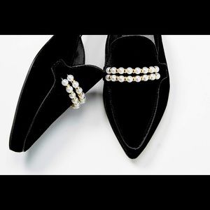 New Stuart Weitzman suede Women's Black Loafers